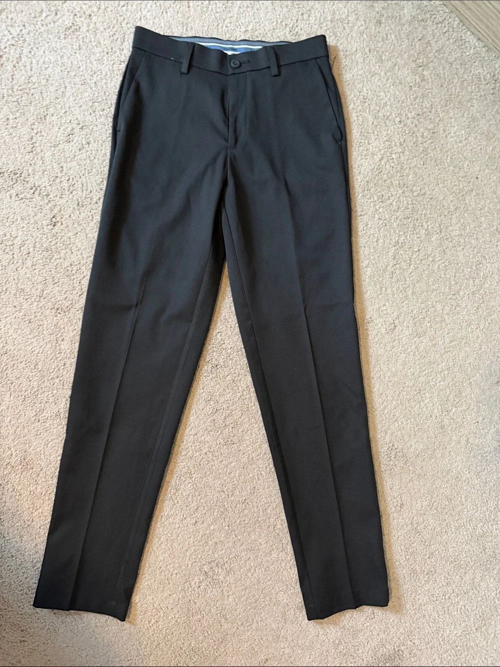 Haggar Black Men's Dress Pants - Modern Flat Front